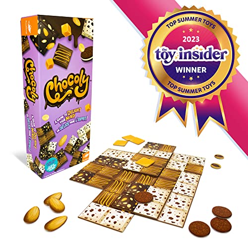 Foxmind Games: Chocoly, a Calorie Free Logic Game, Chocolate Tile Laying Game, up to 4 Players, 8 and up.