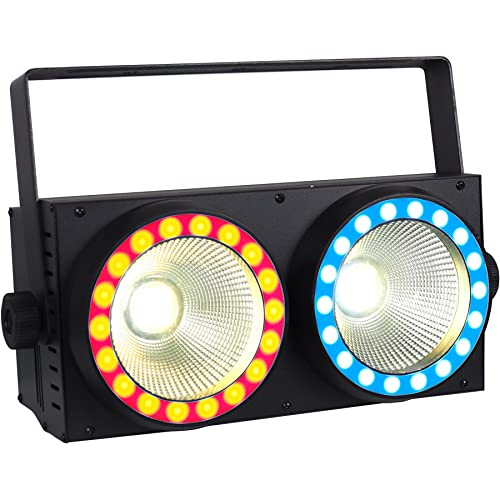 LED Stage Lights 200W LED COB Blinder Light with RGB Pixel DMX Controlled Sound Activated Auto Play DJ Light for Wedding Music Show Dance Party Stage Lighting