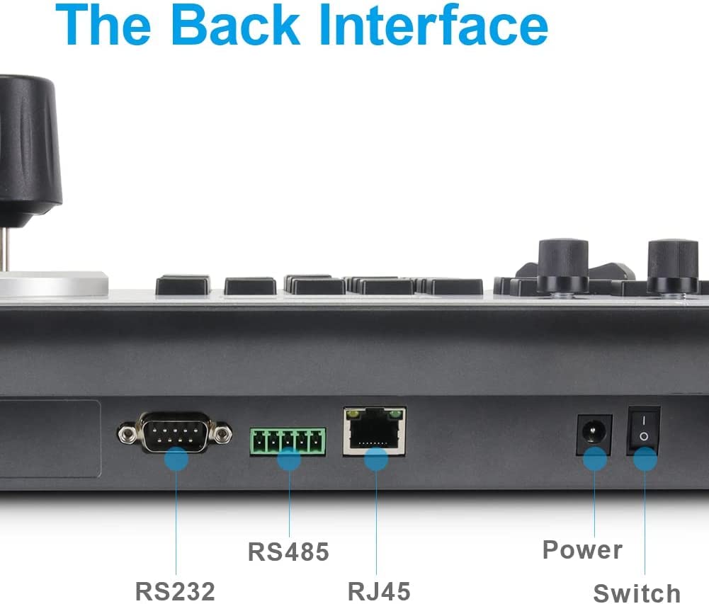 SMTAV PTZ Controller Camera Controller POE Network 4D Joystick Decoding Keyboard (IP Analog Controller)