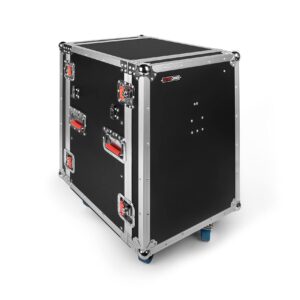 Gator Cases G-TOUR Touring Style ATA Road Rack Case with Dual Fold-Out Side Tables & Casters; 16U Rack (GTOUR16U-TBL)