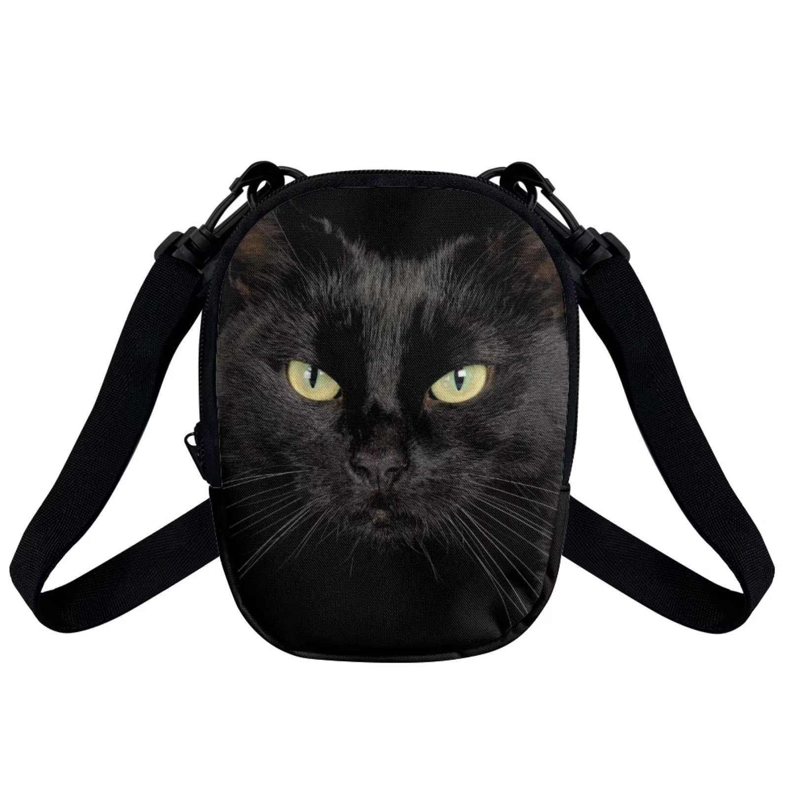 Mumeson Cute 3D Black Cat Shoulder Bag for Womens Girls Cute Crossbody Bag Purse Small Cute Shoulder Tote Bag Clutch Purse Messenger Bag