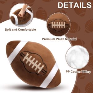 Harrycle 3 Pcs Football Plush Pillow Stuffed Sports Balls Football Room Decor for Boys Kids Teens Decorations, 7.87 Inch