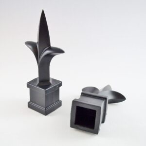 retrospec creations 100 each for 3/4" plastic finial tops for iron picket fence triad spear - #50-34