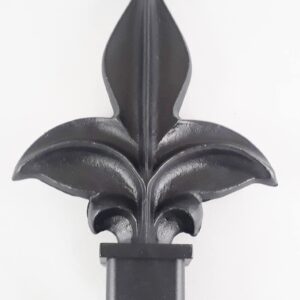 Retrospec Creations 10 Each for (1/2 OR 1-INCH) Plastic Iron Fence Tops 1-60-10 Fleur DE LIS Black