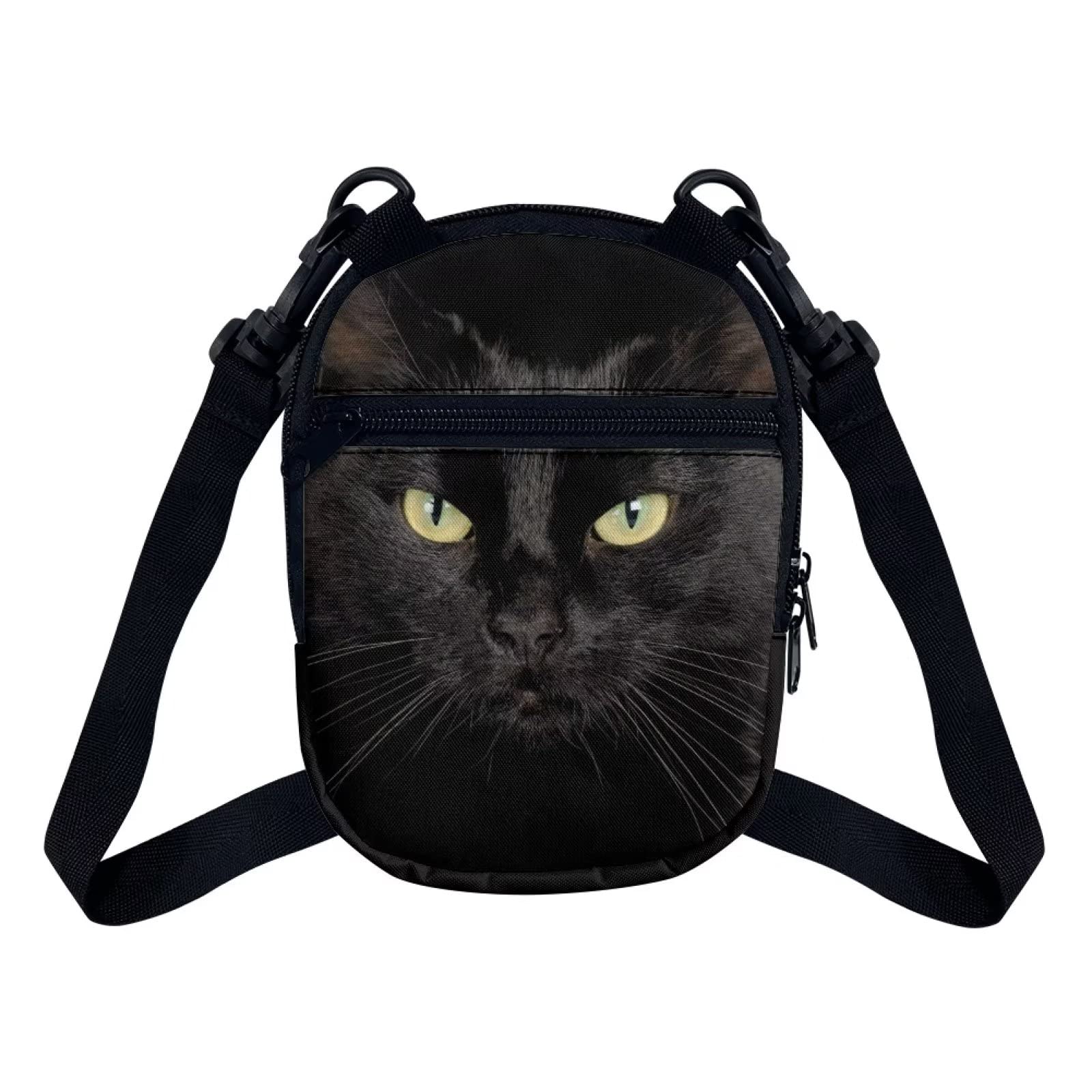 Mumeson Cute 3D Black Cat Shoulder Bag for Womens Girls Cute Crossbody Bag Purse Small Cute Shoulder Tote Bag Clutch Purse Messenger Bag