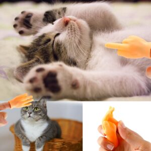 10 Pcs Tiny Hands Finger Puppets Mini Hands Little Middle Finger Hands Mini Realistic Rubber Hand Small Figurines Toys Funny Fingers for Puppet Show