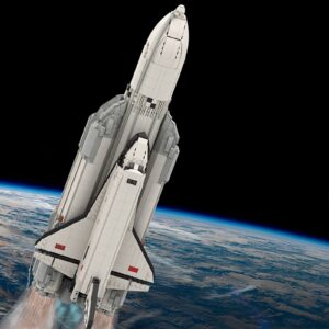 Space Series Launch Vehicles The Space Shuttle Buran Building Blocks Set Rocket Model Science Building Kit DIY Construction Toy Gifts, 3844 Pcs, 23.2 x 21 x 53.6 cm