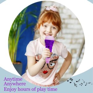 Lolakee Echo Mic for Kids and Toddlers Durable and Lightweight Music Singing Toys Speech Therapy Feedback Toy, Fun Supplies for Birthday, Picnic, BBQ, Holiday, Party( No Battery Needed, Purple )