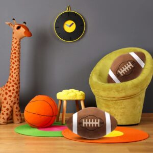 Harrycle 3 Pcs Football Plush Pillow Stuffed Sports Balls Football Room Decor for Boys Kids Teens Decorations, 7.87 Inch