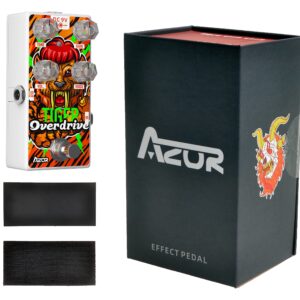 AZOR Overdrive Guitar Pedal, Analog Tiger Drive Effect Pedal for Electric Guitar True Bypass