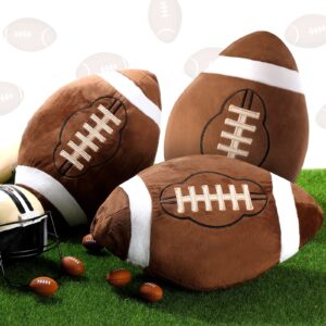 Harrycle 3 Pcs Football Plush Pillow Stuffed Sports Balls Football Room Decor for Boys Kids Teens Decorations, 7.87 Inch