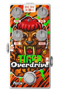 azor overdrive guitar pedal, analog tiger drive effect pedal for electric guitar true bypass