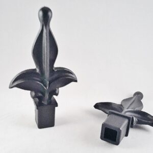 Retrospec Creations 25 Each for (1/2 OR 1-INCH) Plastic Iron Fence Tops 1-60-10 Fleur DE LIS Black