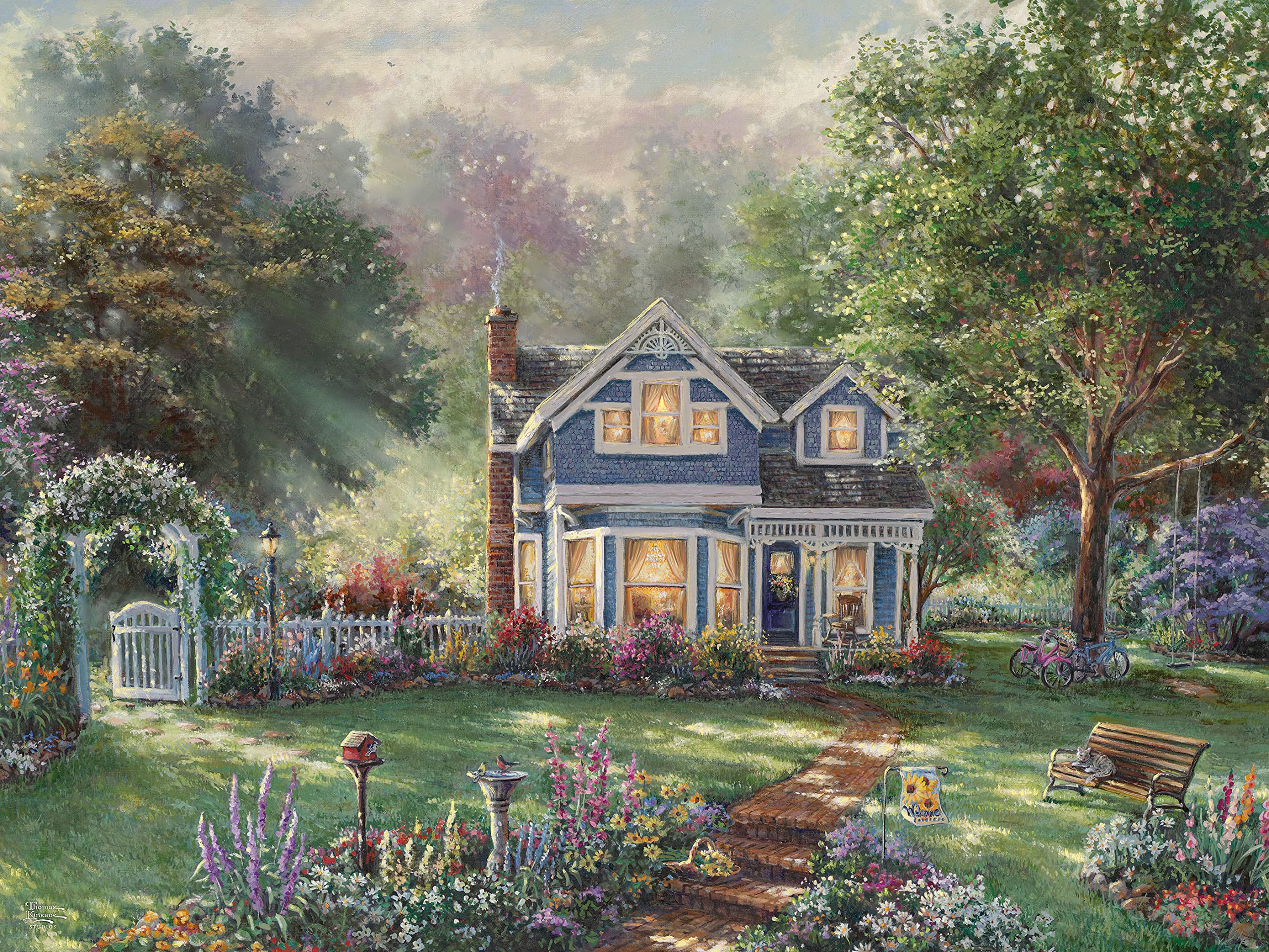 Ceaco - Thomas Kinkade - Inspirations - Springtime Memories - 300 Piece Jigsaw Puzzle