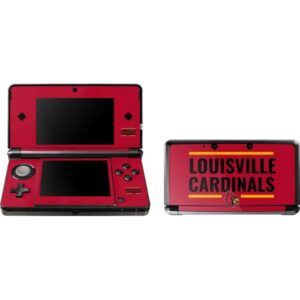 skinit decal gaming skin compatible with 3ds (2011) - officially licensed college louisville cardinals striped design