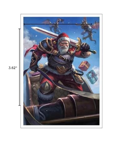 Fantasy North - Santa Claus - Yuletide Avenger - 100 Smooth Matte TCG Trading Card Sleeves - Fits Magic MTG Commander Pokemon and Other Card Games - Playing Card Sleeves