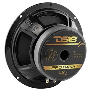 DS18 PRO-84XA 8” Special Edition 10th Anniversary Mid-Bass Loudspeaker 550 Watts Max 4-Ohms - Door Speakers for Car or Truck Stereo Sound System - 1 Speaker