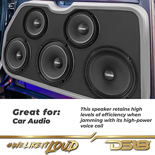 DS18 PRO-84XA 8” Special Edition 10th Anniversary Mid-Bass Loudspeaker 550 Watts Max 4-Ohms - Door Speakers for Car or Truck Stereo Sound System - 1 Speaker