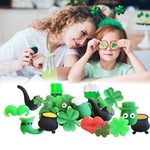 48 Pcs St Patrick's Day Mochi Squishy Toys,Mini Cute Squeeze Toy Stress Reliever Anxiety Packs for Kid Party Favors,St Patrick's Day Gift