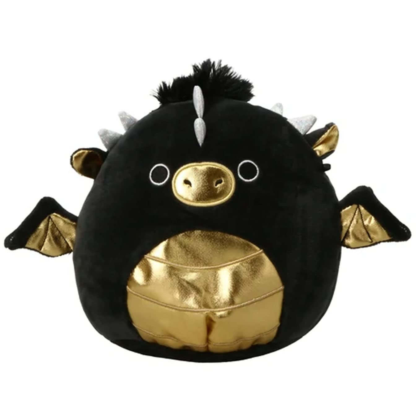 Squishmallow Official Kellytoy Magical Fantasy Squad Squishy Soft Animals Choose Dragons Bigfoots Unicorns and More (Black/Gold, Luxmen Dragon, 7.5 Inch)