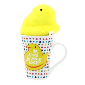 Animal Adventure Peeps Collectible 6" Peeps Plush and Mug Giftset Yellow Original Peep in a 15oz Mug