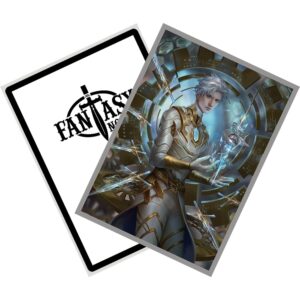 Fantasy North - Ezra Seven - Metal-Shaper Mage - 100 Smooth Matte TCG Trading Card Sleeves - Fits Magic MTG Commander Pokemon and Other Card Games - Playing Card Sleeves