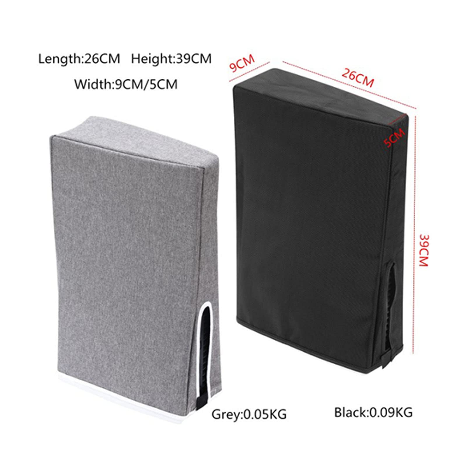 Dust Cover for PS5, Oxford Cloth Vertical Dust Guard Protector for PS5 Digital Console and for PS5 CD ROM Console (Grey)