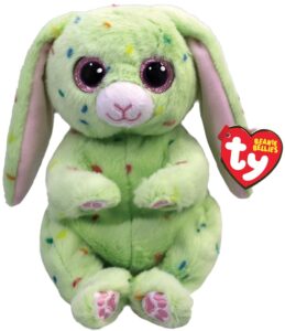 ty beanie bellie peridot - green easter bunny - 6", child