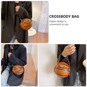 Kichvoe Football Purse Basketball Shape Purse Shoulder Bag Cross Body Bag Cute Purse Handbag Round Handbags Round Purse