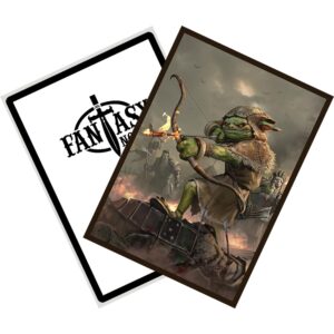 Fantasy North - Skryn - Ruthless Skirmisher - 100 Smooth Matte TCG Trading Card Sleeves - Fits Magic MTG Commander Pokemon and Other Card Games - Playing Card Sleeves