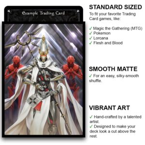 Fantasy North - Acheus - Machina Prophet - 100 Smooth Matte TCG Trading Card Sleeves - Fits Magic MTG Commander Pokemon and Other Card Games - Playing Card Sleeves