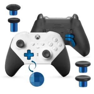 TOMSIN 13 in 1 Xbox Elite Series 2 Controller Accessories Replacement Pack,6 Metal Thumbsticks,2 D-Pads,4 Paddles and 1 Adjuster for Xbox Elite Controller Series 2 Core Accessory Parts(Blue)