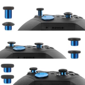 TOMSIN 13 in 1 Xbox Elite Series 2 Controller Accessories Replacement Pack,6 Metal Thumbsticks,2 D-Pads,4 Paddles and 1 Adjuster for Xbox Elite Controller Series 2 Core Accessory Parts(Blue)