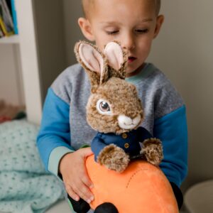 Animal Adventure | Peter Rabbit and Flopsy | Collectible 11" Singing Plush Peter Rabbit Driving a Carrot Car