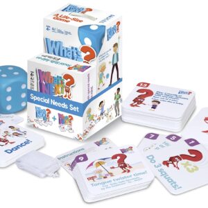 M&J Games What's Next? Special Needs Set, Jumbo Sized Inclusive Floor Game, Board Game for Neurodivergent & Autistic Individuals, Activity to Improve Social Skills, Ages 4+, 35 Tiles, Giant Foam Die