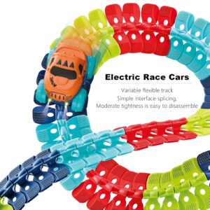 230 pcs Car Track Set Race Track Toys for Boys Kids Christmas Birthday toys for Boys Kids Toys Birthday Toys, Flexible Changeable Magic Race Car Track Toys for 3 4 5 6 7 8 9 10 12+Year Old Boys Girls