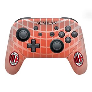 head case designs officially licensed ac milan away 2020/21 crest kit vinyl sticker gaming skin decal cover compatible with nintendo switch pro controller