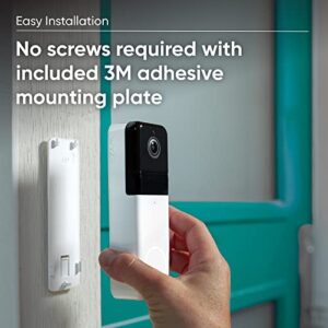 WYZE Wireless Video Doorbell Pro (Chime Included), 1440 HD Video, 1:1 Aspect Ratio: 1:1 Head-to-Toe View, 2-Way Audio, Night Vision