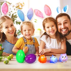 12 Pcs Prefilled Easter Eggs Baby Bath Toys Light up Bath Toys Floating Bathtub Toys Bathtime Toys Bath Light up Toys for Kids Toddler Birthday Easter Party Classroom Prize Supplies(Various Animals)