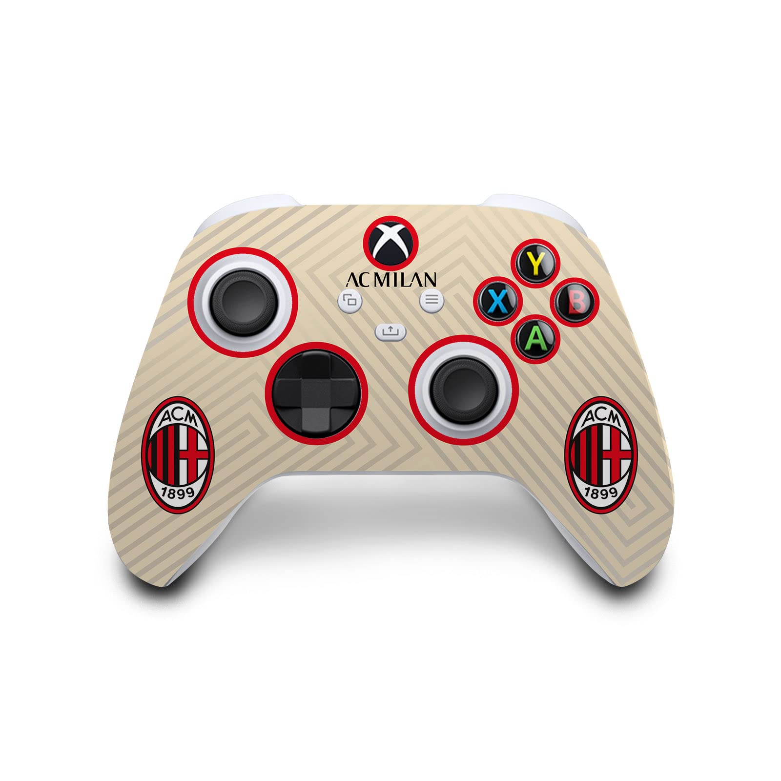 Head Case Designs Officially Licensed AC Milan Away 2021/22 Crest Kit Vinyl Sticker Gaming Skin Decal Cover Compatible with Xbox Series S Console and Controller Bundle