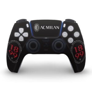 Head Case Designs Officially Licensed AC Milan 1899 Oversized Art Vinyl Faceplate Sticker Gaming Skin Decal Compatible With Sony PlayStation 5 PS5 Digital Edition Console and DualSense Controller