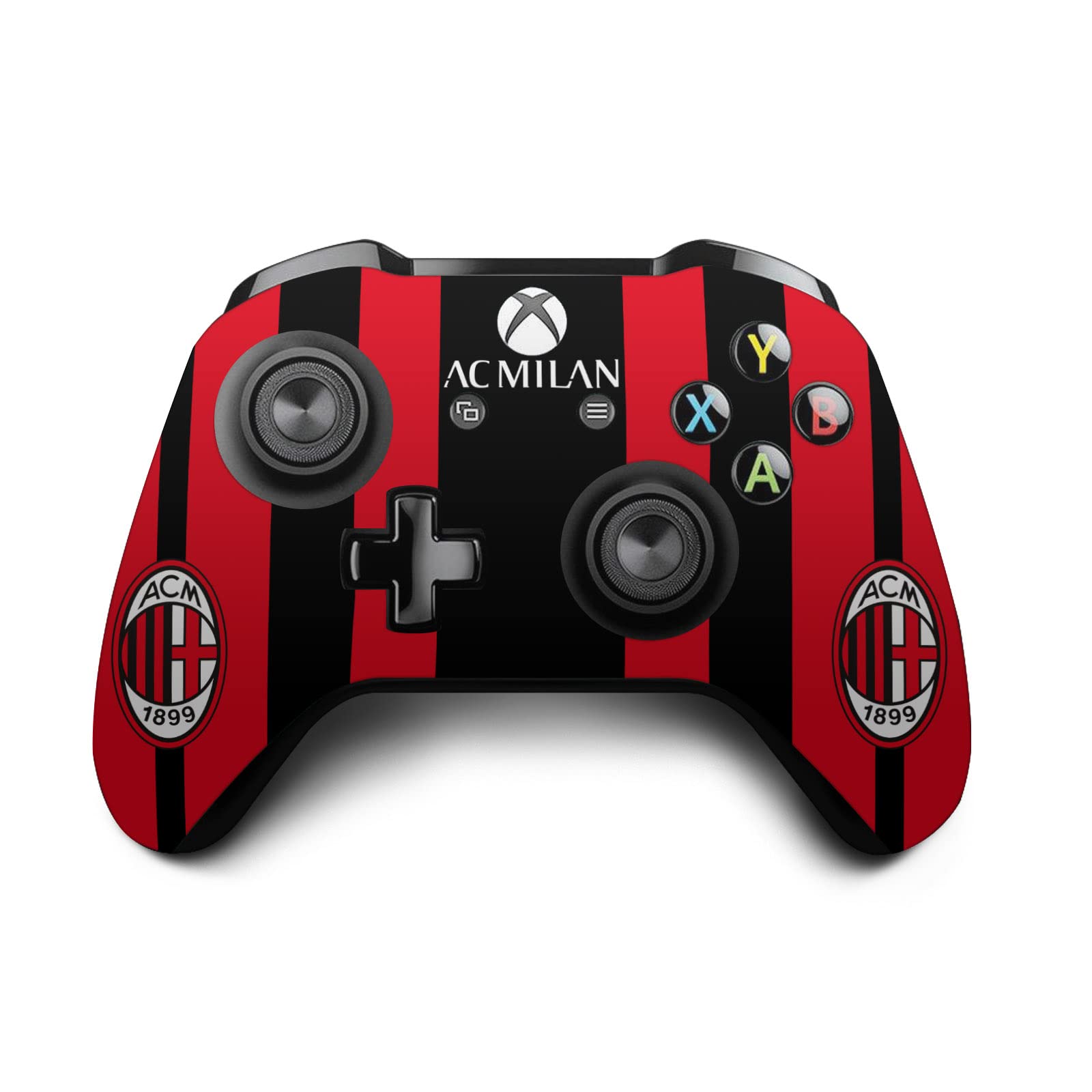 Head Case Designs Officially Licensed AC Milan Home 2021/22 Crest Kit Vinyl Sticker Gaming Skin Decal Cover Compatible with Xbox One X Console and Controller Bundle