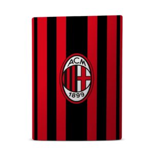 Head Case Designs Officially Licensed AC Milan Home 2021/22 Crest Kit Vinyl Faceplate Sticker Gaming Skin Decal Cover Compatible With Sony PlayStation 5 PS5 Disc Edition Console & DualSense Controller