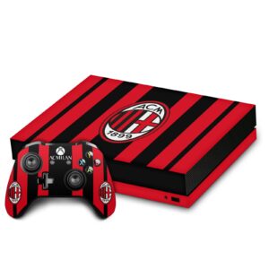 head case designs officially licensed ac milan home 2021/22 crest kit vinyl sticker gaming skin decal cover compatible with xbox one x console and controller bundle