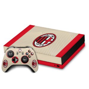 head case designs officially licensed ac milan away 2021/22 crest kit vinyl sticker gaming skin decal cover compatible with xbox one x console and controller bundle