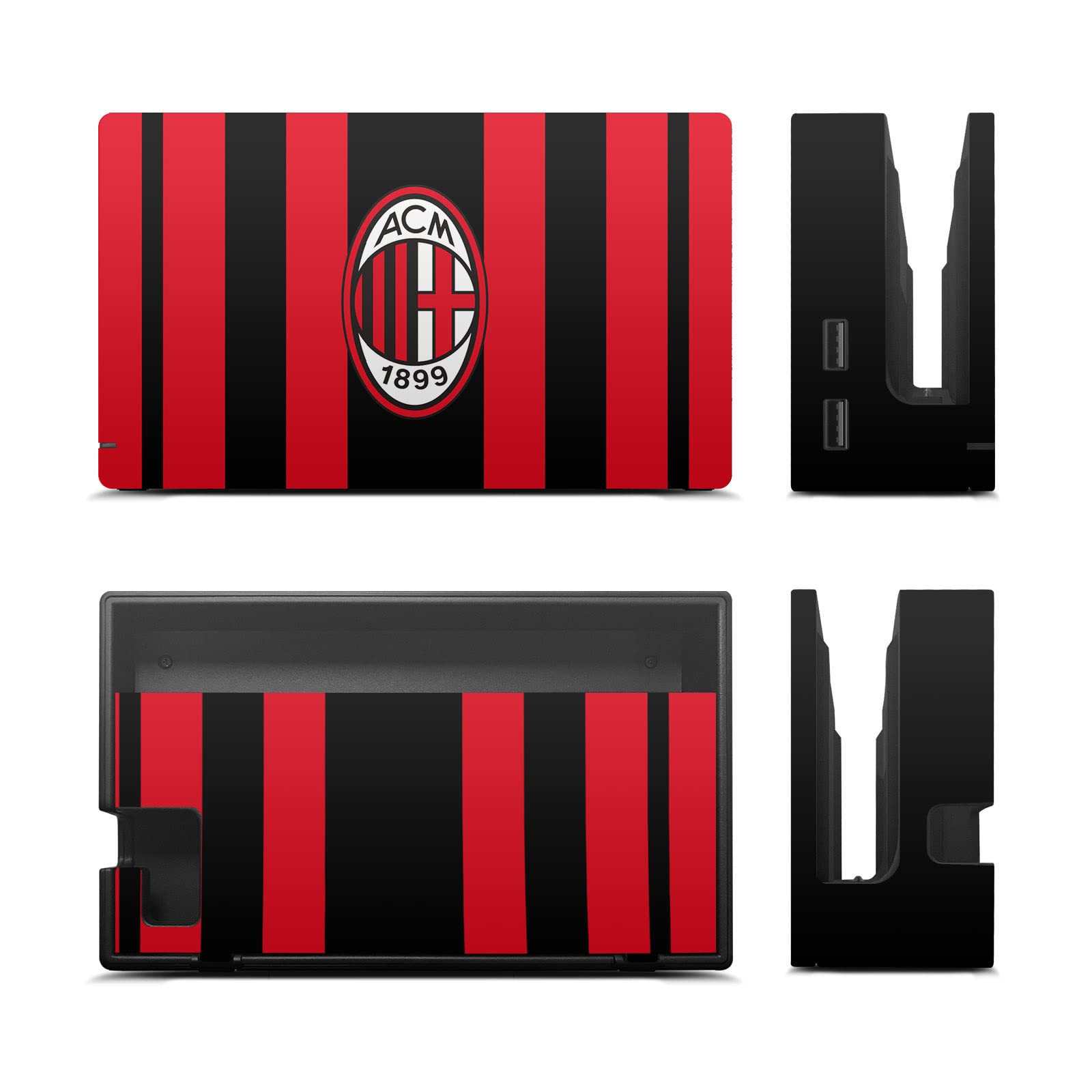 Head Case Designs Officially Licensed AC Milan Home 2021/22 Crest Kit Vinyl Sticker Gaming Skin Decal Cover Compatible with Nintendo Switch Console & Dock