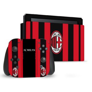 head case designs officially licensed ac milan home 2021/22 crest kit vinyl sticker gaming skin decal cover compatible with nintendo switch console & dock & joy-con controller bundle