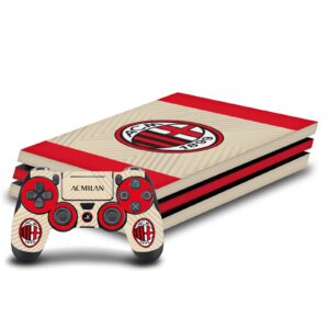 head case designs officially licensed ac milan away 2021/22 crest kit vinyl sticker gaming skin decal cover compatible with sony playstation 4 ps4 pro console and dualshock 4 controller