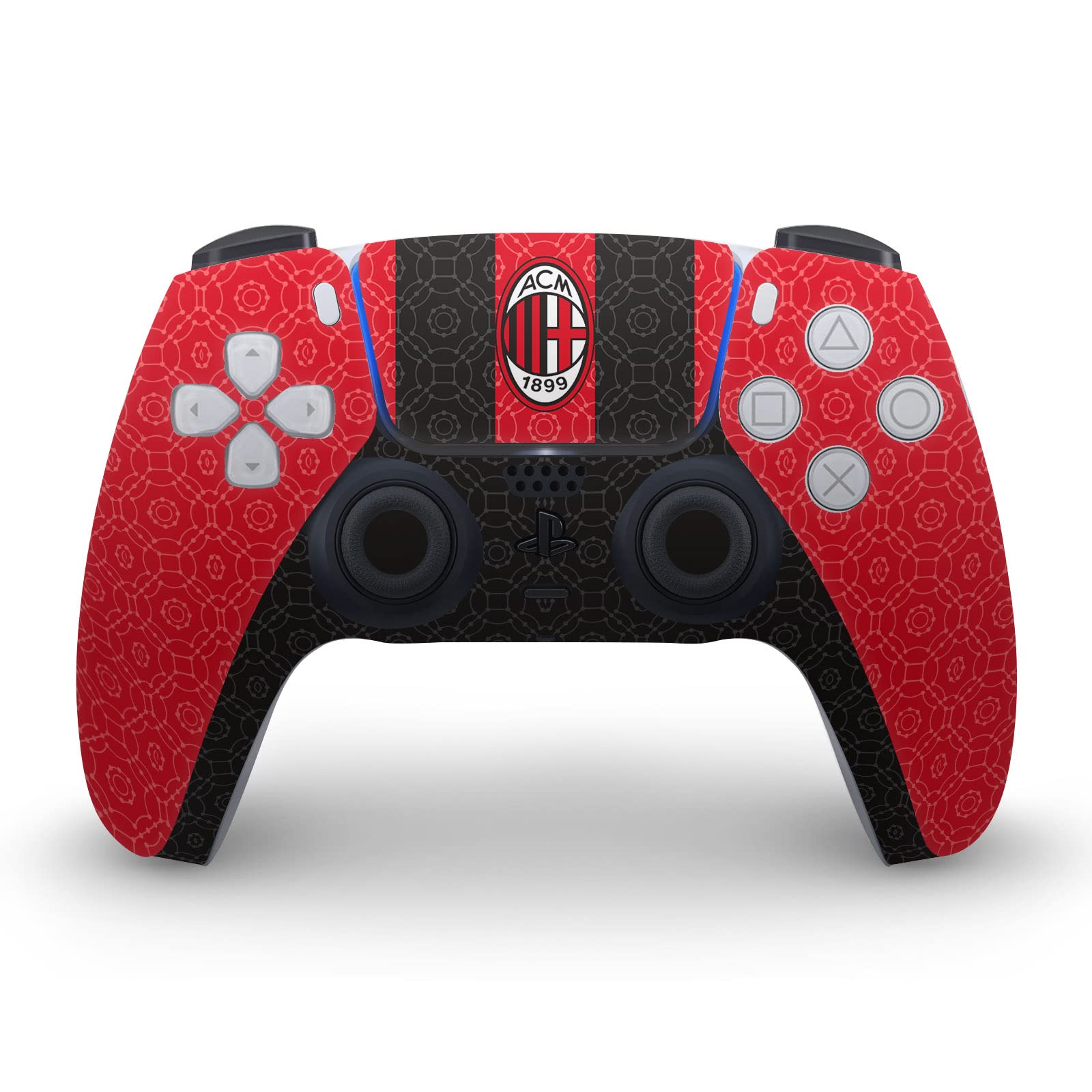 Head Case Designs Officially Licensed AC Milan Home 2020/21 Crest Kit Vinyl Faceplate Sticker Gaming Skin Decal Compatible with Sony Playstation 5 PS5 Digital Edition Console and DualSense Controller