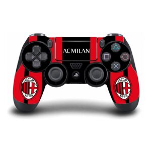 Head Case Designs Officially Licensed AC Milan Home 2021/22 Crest Kit Vinyl Sticker Gaming Skin Decal Cover Compatible with Sony Playstation 4 PS4 Slim Console and DualShock 4 Controller